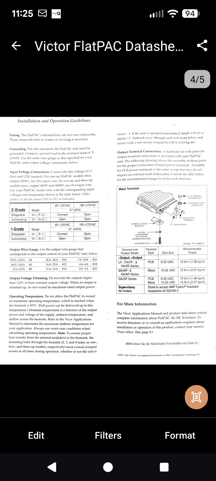 Vicor VI-PA22-EYY FlatPAC, a configurable AC-DC switching power supply
