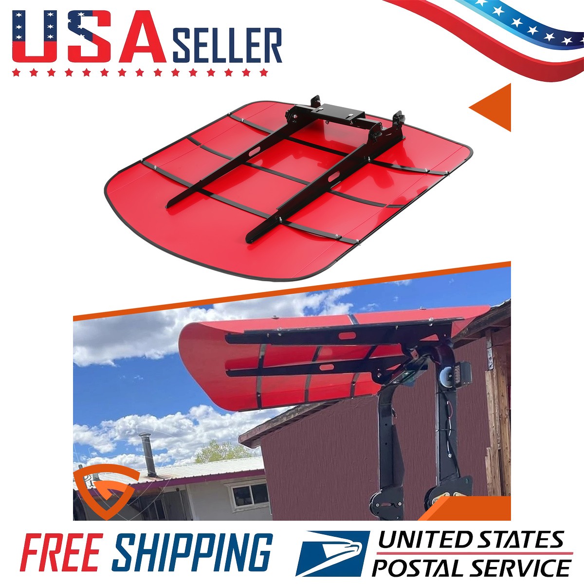 Tuff Top Style Red Tractor Canopy 48″ x 52″ Fits 2×2 2×3 ROPS Mower Roof New