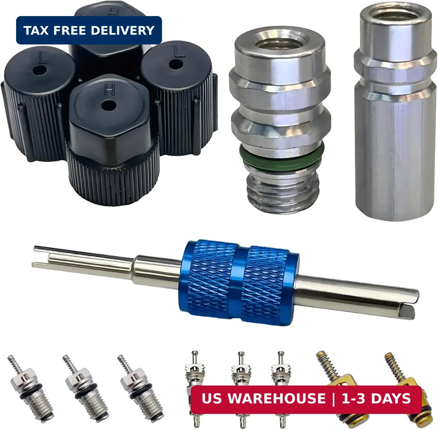 Air Conditioning Valve Core Kit | A/C R12 R134a Teflon Seal Refrigeration Air Co