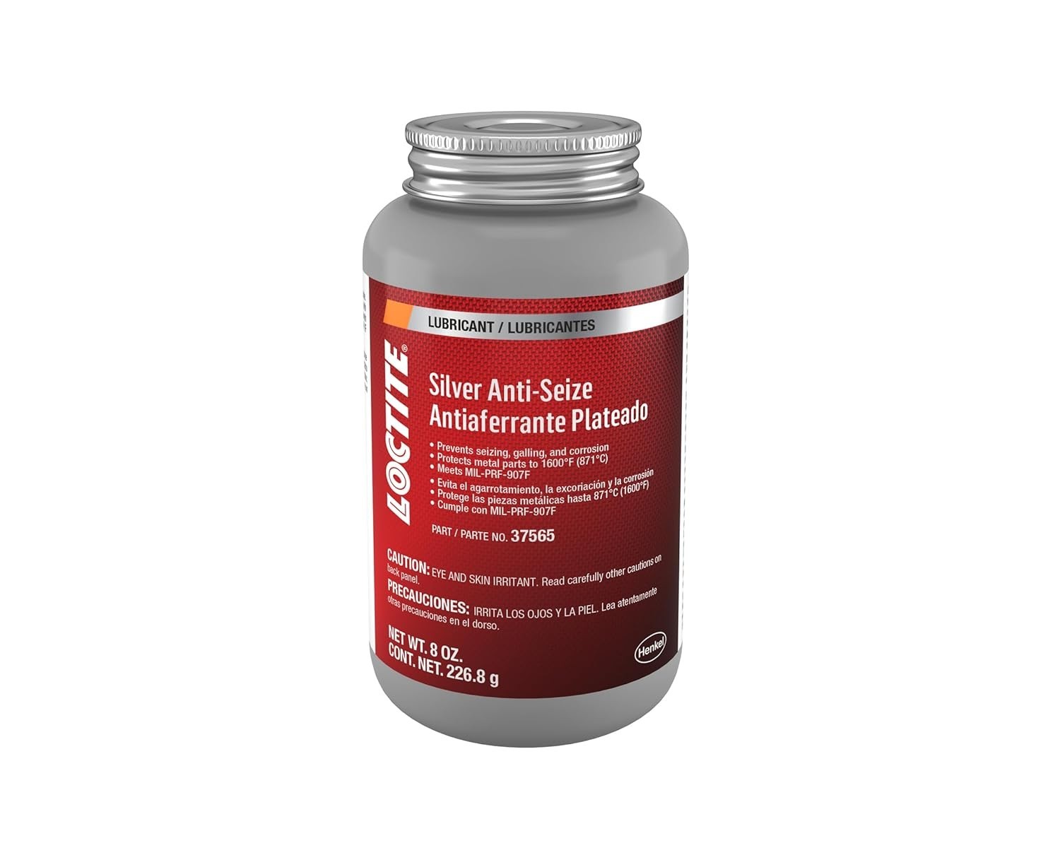 LOCTITE 501000 Silver Anti-Seize Lubricant for Automotive | 8 oz Bottle w/ Brush