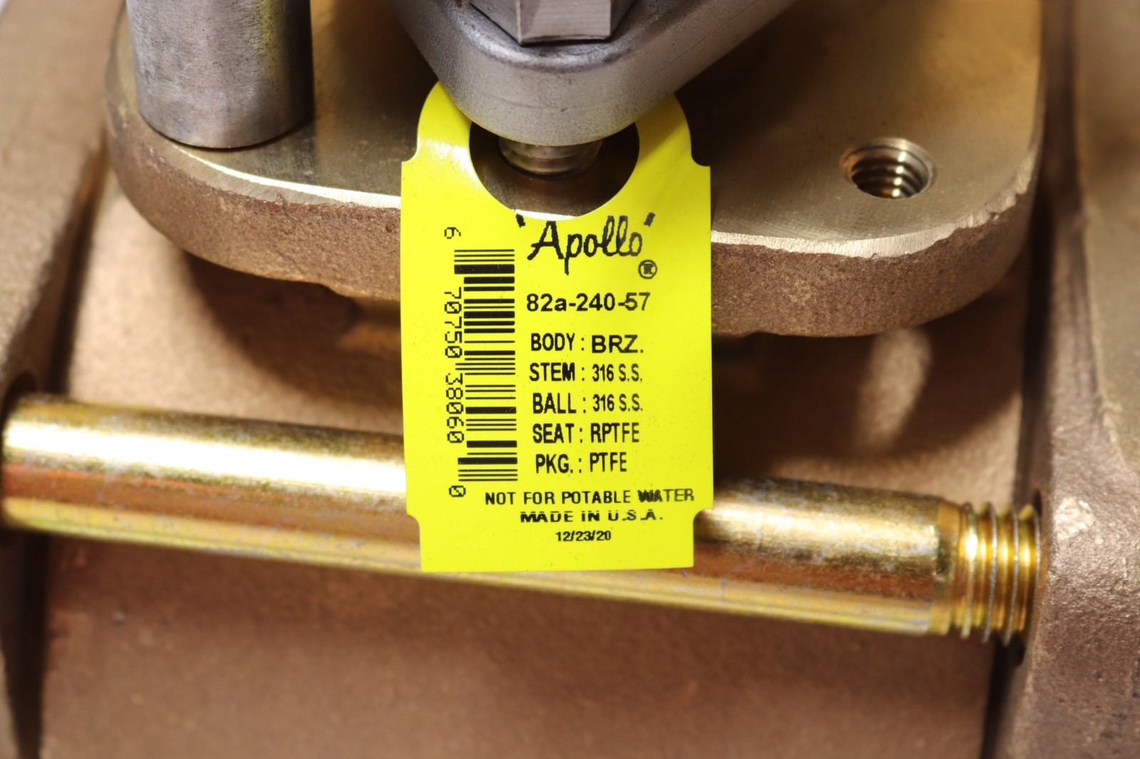 New Apollo 82a-240-57 Brass Bronze 316 S.S. PTFE NON Potable Water 3″ Ball Valve