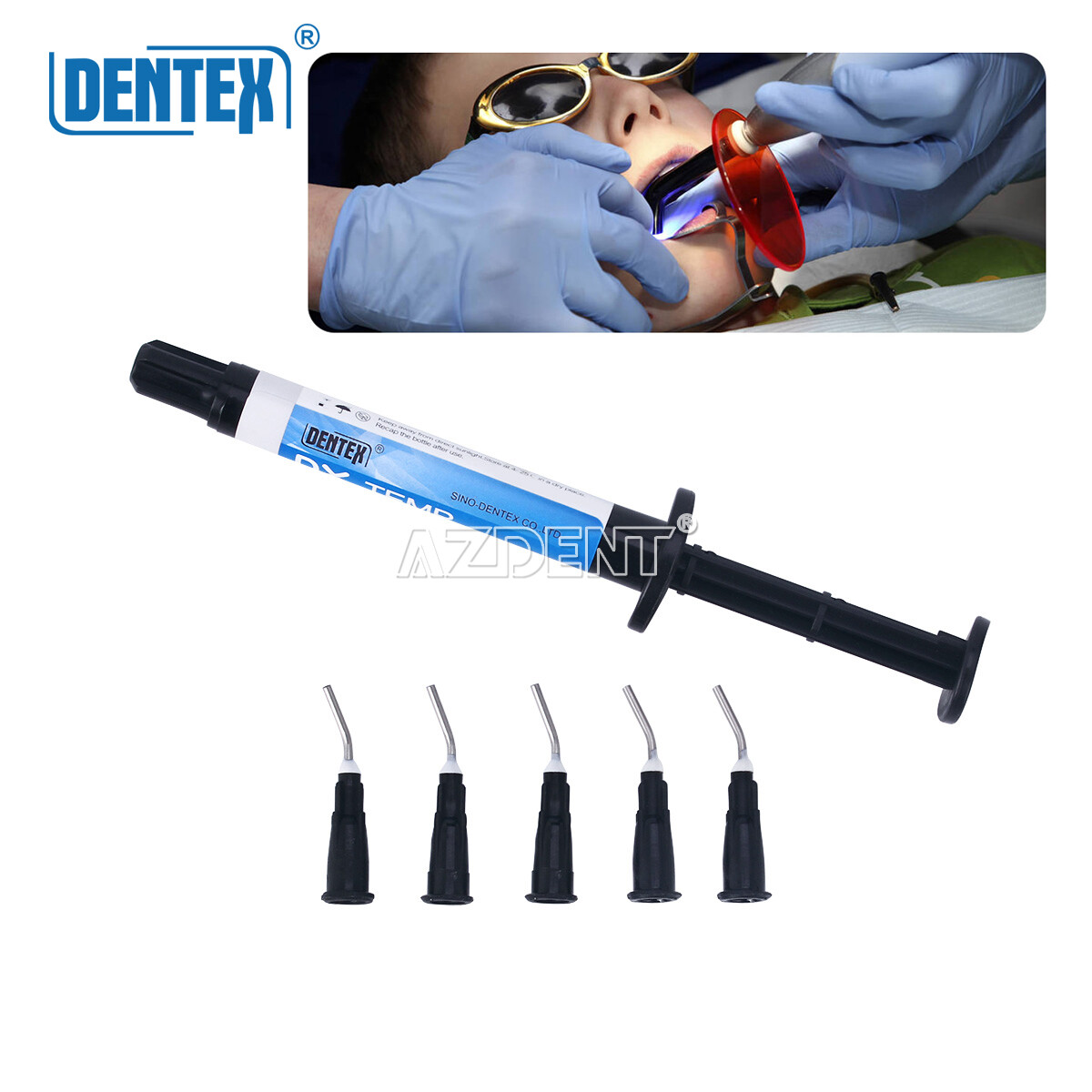 Dental Temporary Flow Light Cure Filling Composite Resin 2.5g DENTEX