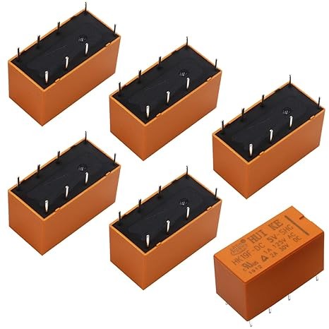 6pcs DPDT PCB Power Relay DC 5V 8-Pin Miniature Size: DC 5V