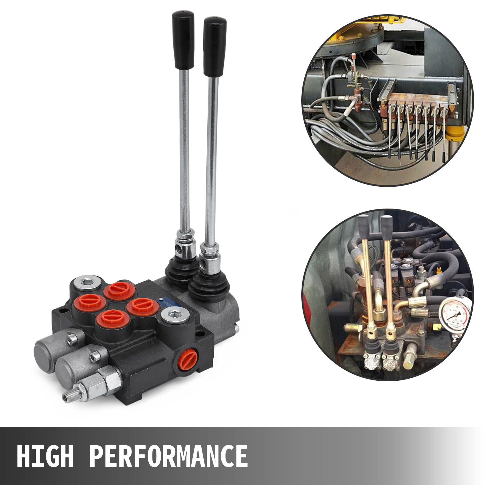 2 Spool Hydraulic Directional Control Valve 11 GPM, Double Acting Cylinder Spool