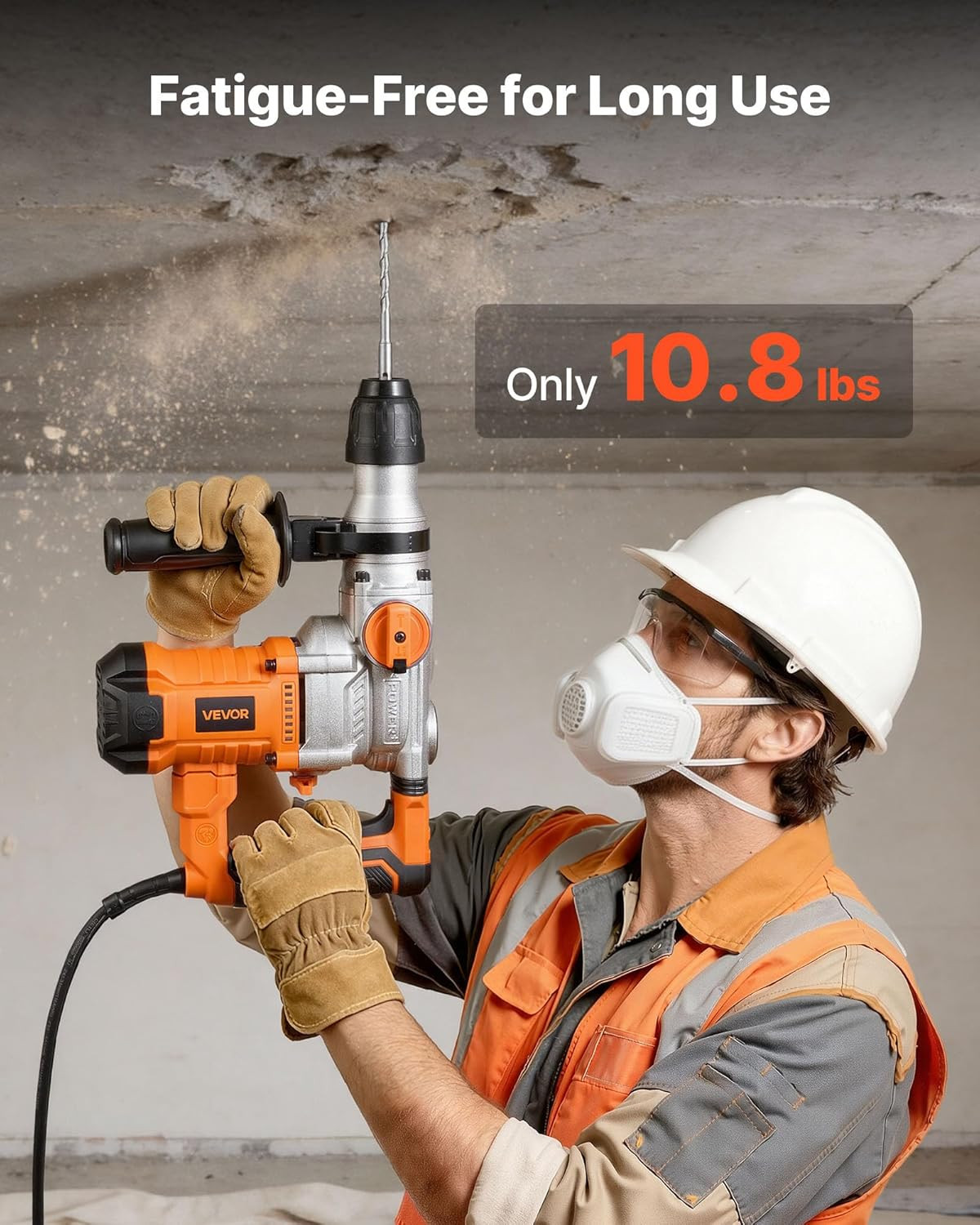 Rotary Hammer Drill, 1-1/8 in Sds-Plus Electric Corded Heavy Duty Rotary