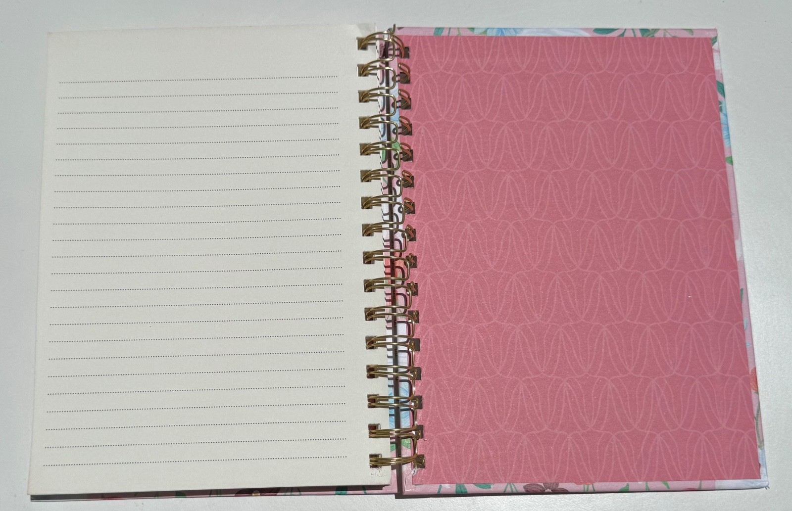 Clementine Twin Wire Hard Cover Spiral Journal Notebook Floral Swan «Notes»