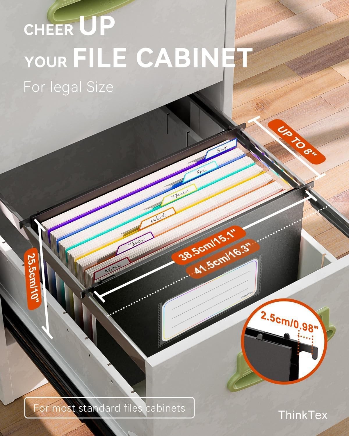 Plastic Hanging File Folders, 7 * 1.2″ Accordion Pockets