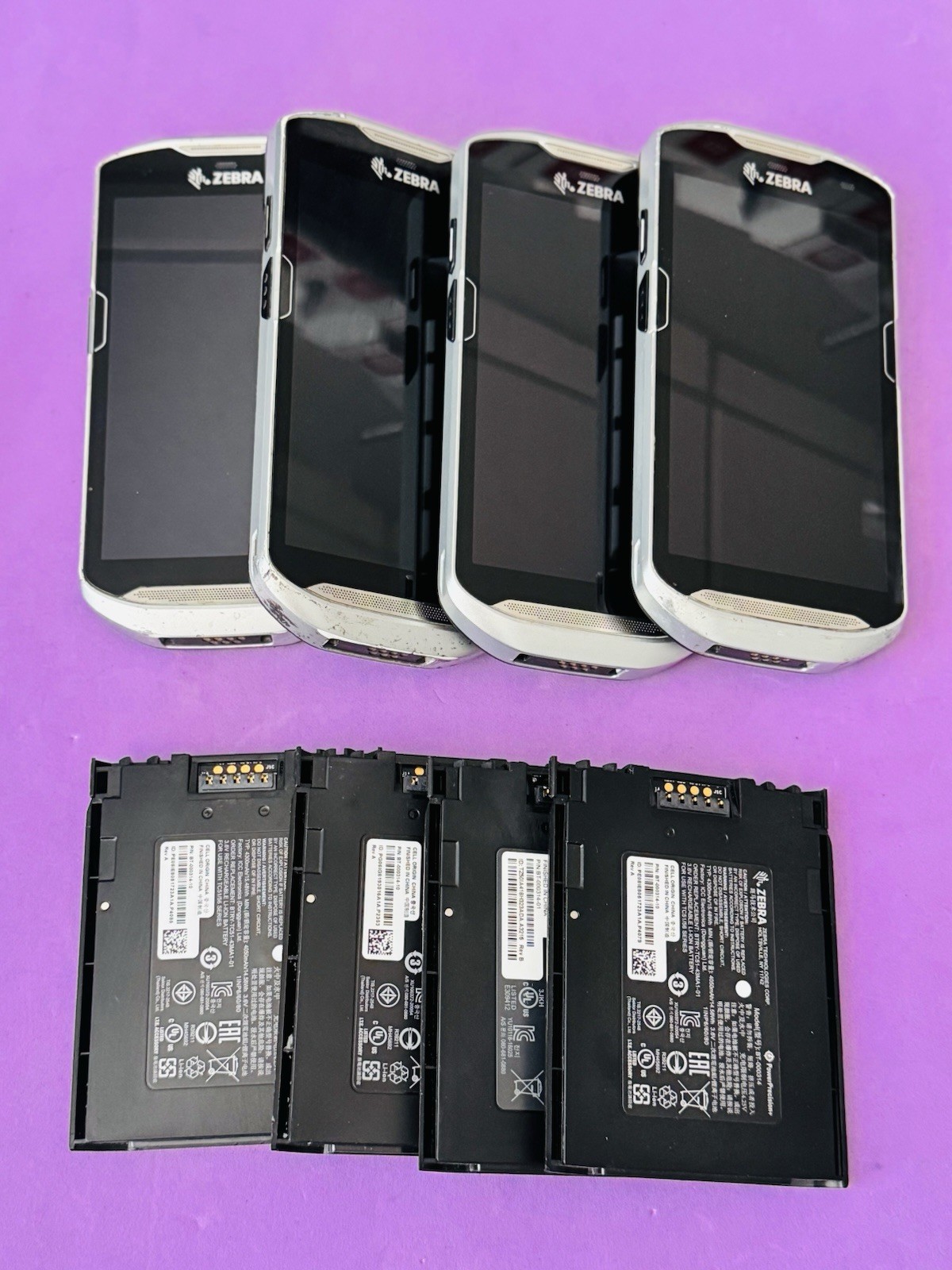 4x *POWER TESTED* Zebra TC56CJ-2PAZU4P-A6 / TC56CJ-1PAZU2P-US Computer Scanners