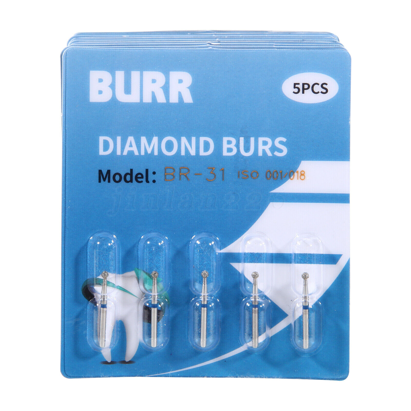 50 pcs Dental Diamond Ball Round burs Medium FG 1.6mm for High Speed Handpiece