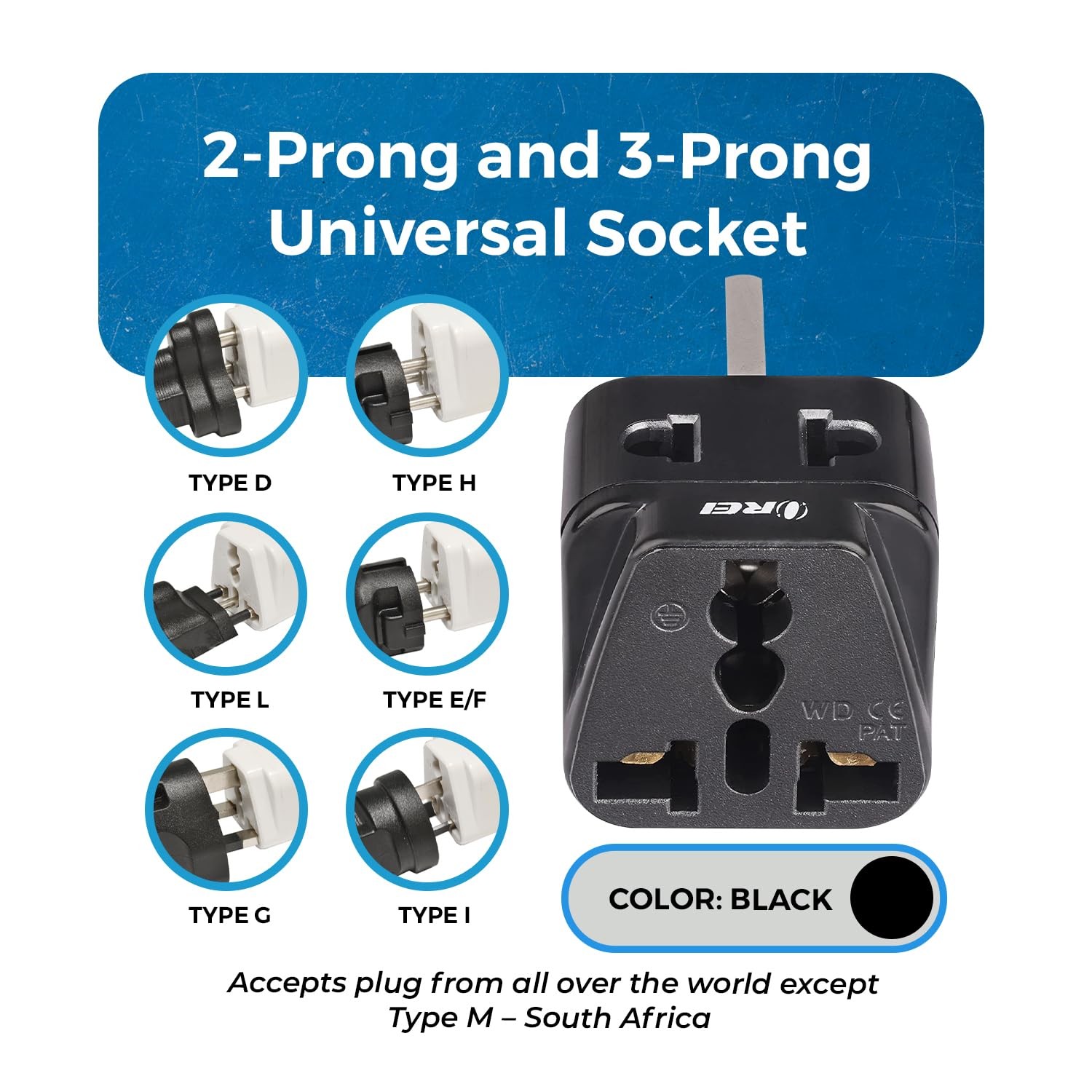 UK, Hong Kong Travel Adapter Plug, Adaptor 2 in 1, For Botswana, England, UAE…