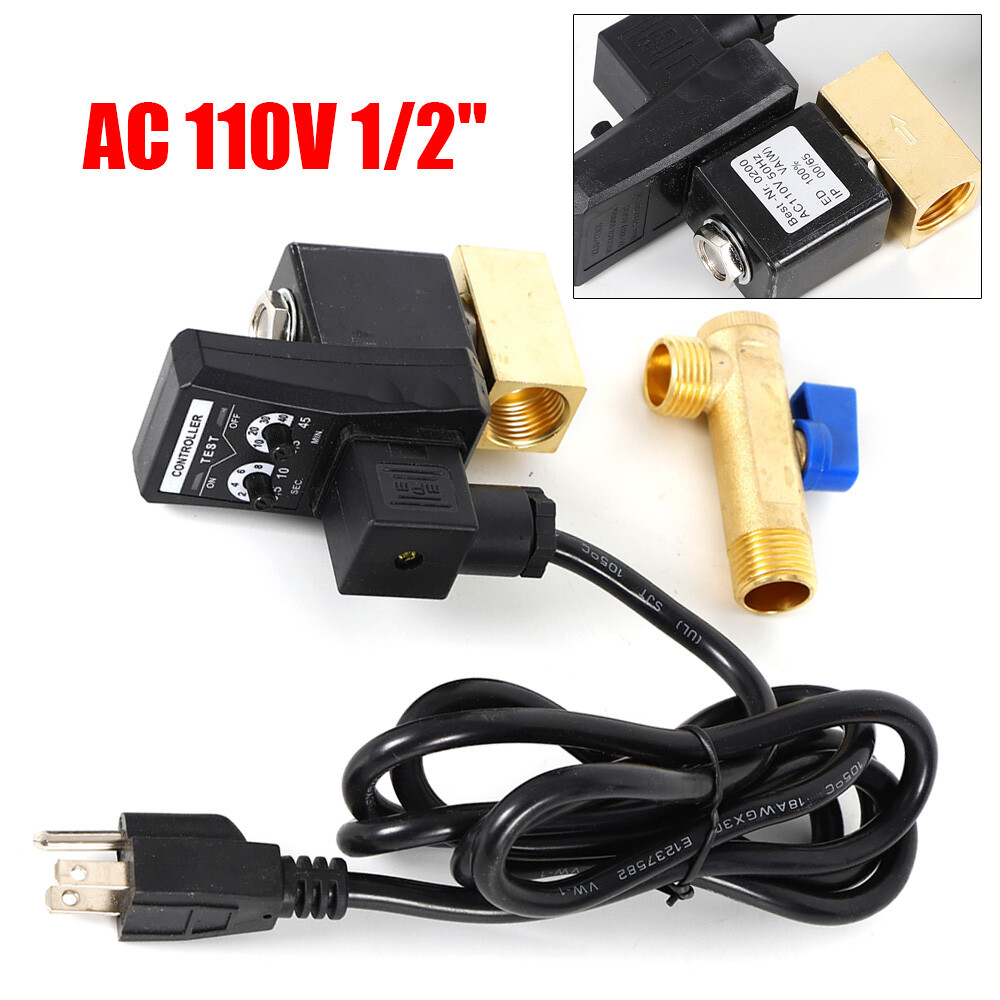 Auto Automatic Timed Electronic Drain Valve for Air Compressor Water Tank 1/2»!