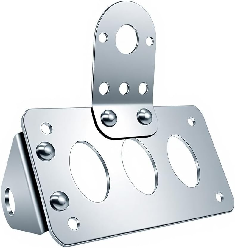 Motorcycles Chrome Side Mount Motorcycle License Plate Bracket Fits for Harley D