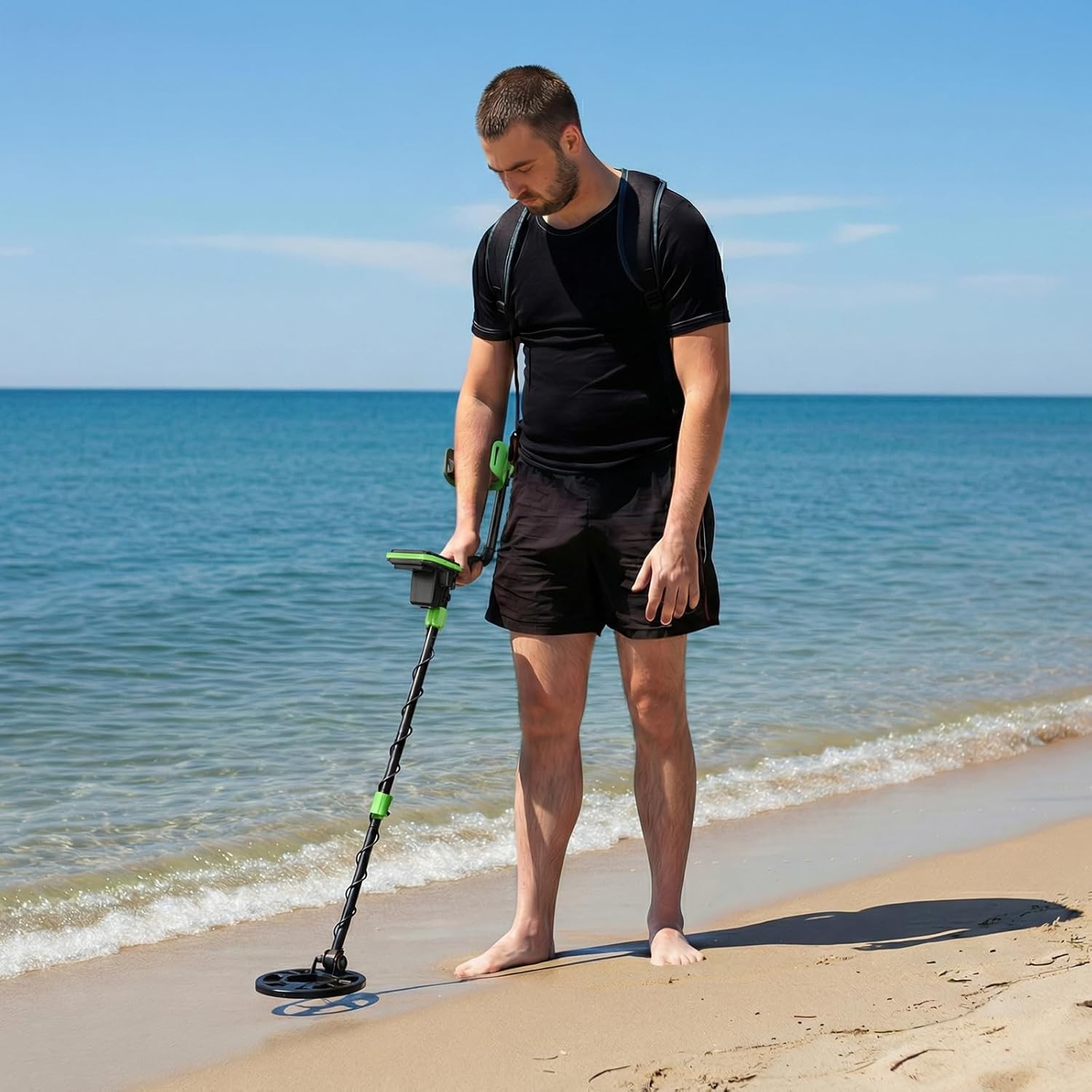 Professional Lightweight Metal Detector 11″ Waterproof Coil LCD Screen Full Kit