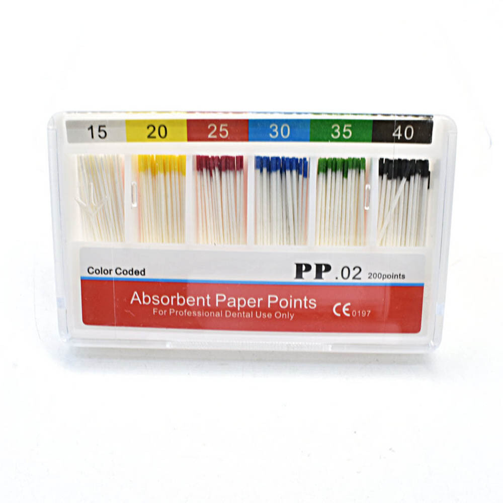 10 Packs Bomaoer Dental Endo Gutta Percha Points 0.02/0.04/0.06 Taper 15#-40#