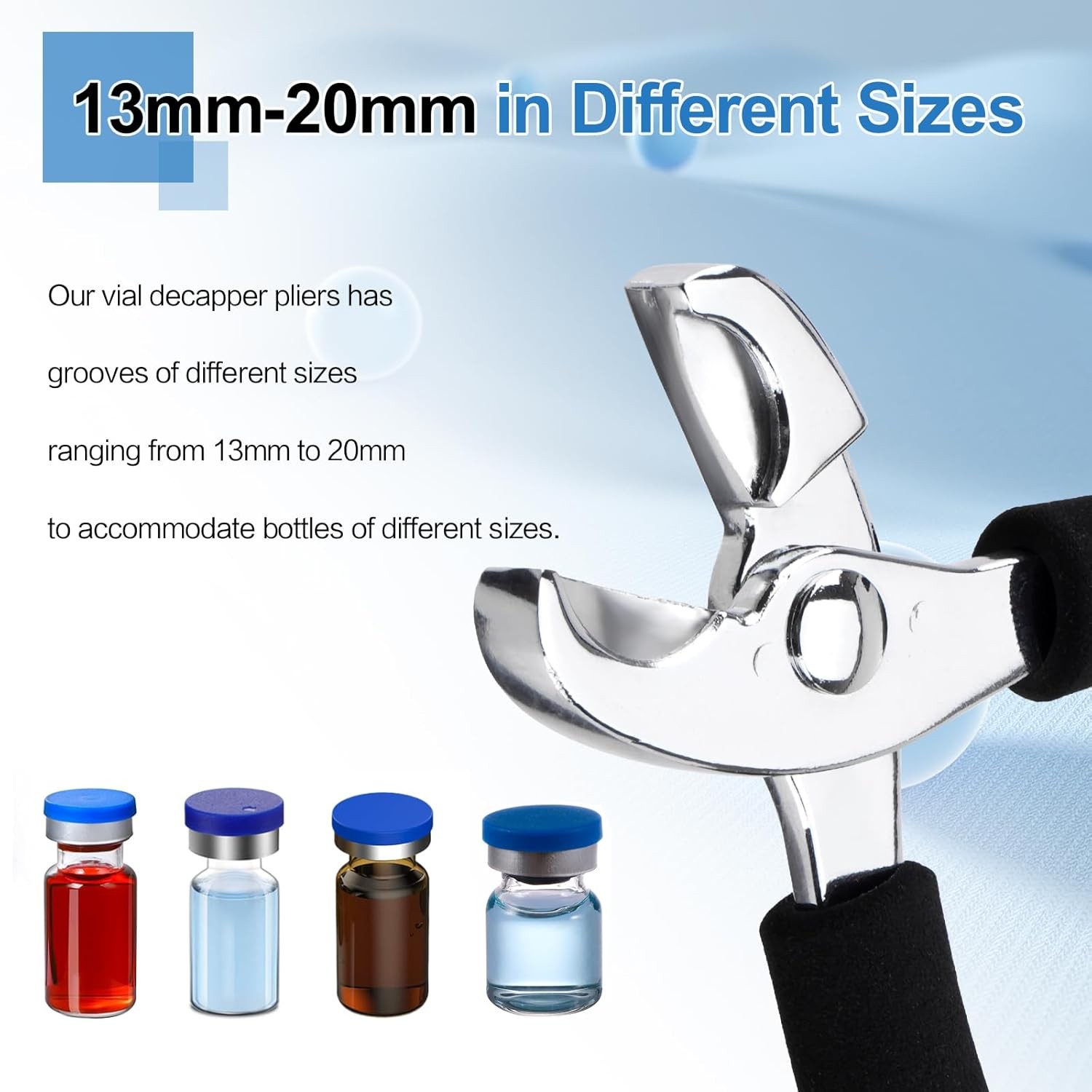 13-20 mm Vial Decapper Zinc Alloy Manual Vial Opener Bottle Decapper