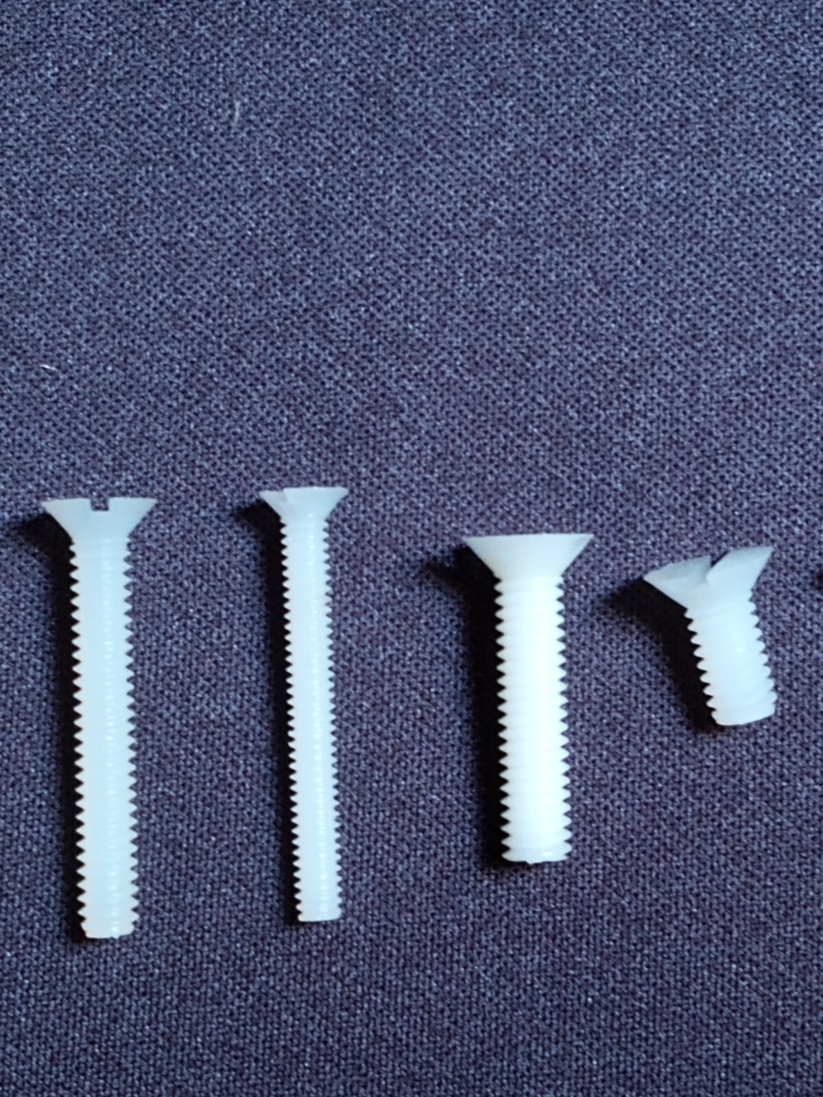 Nylon Plastic Countersunk Flat Head Machine Screws