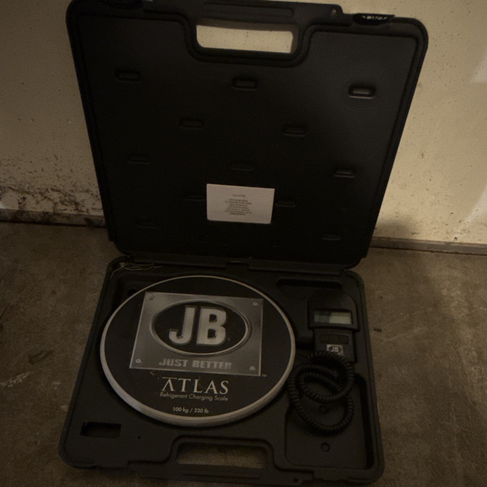 JB Industries JB Atlas Refrigerant Charging Scale 220 lb Capacity w/ Case