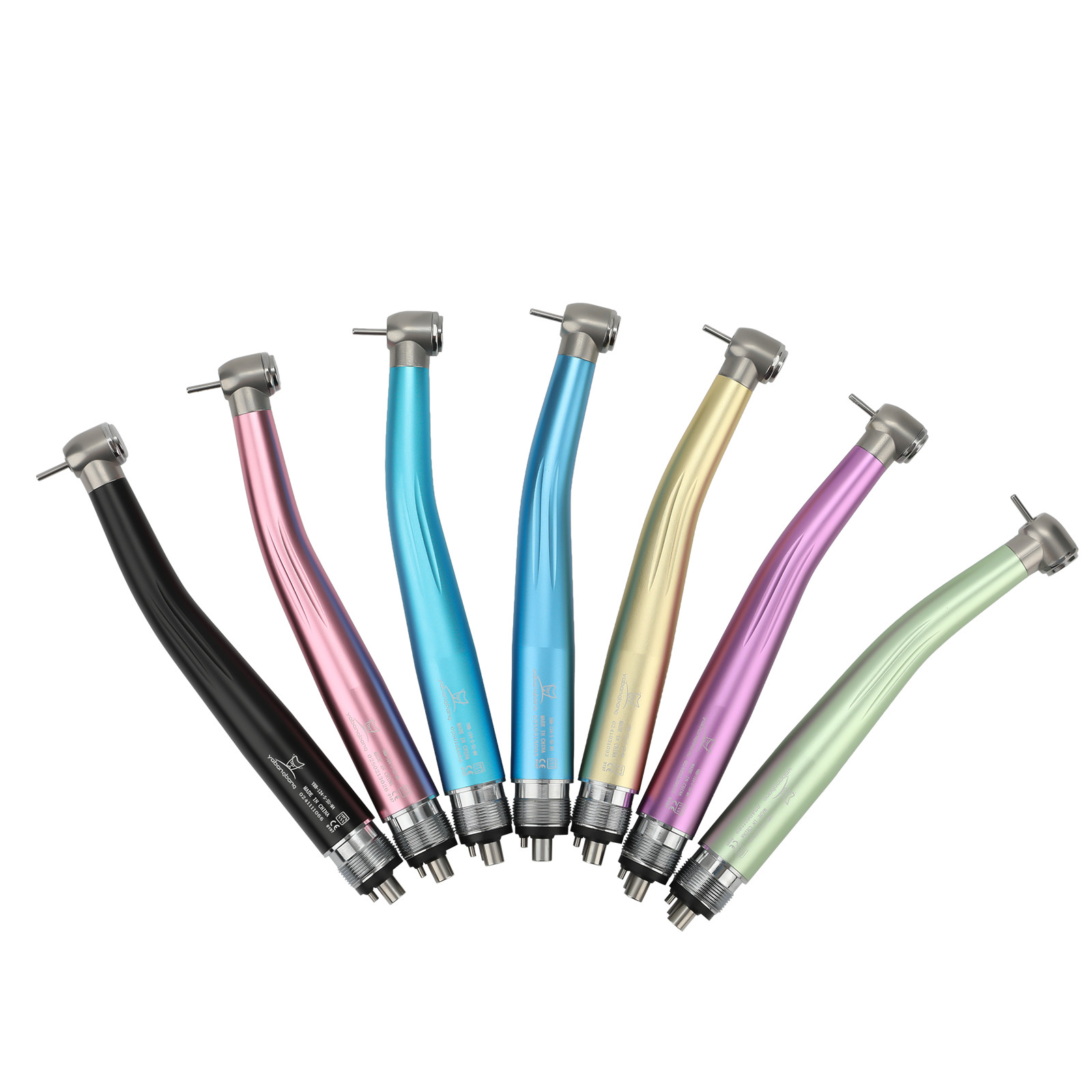NSK Style Dental High Speed Handpiece Colorful Turbine 2/4 Holes 7 Colors Rotor