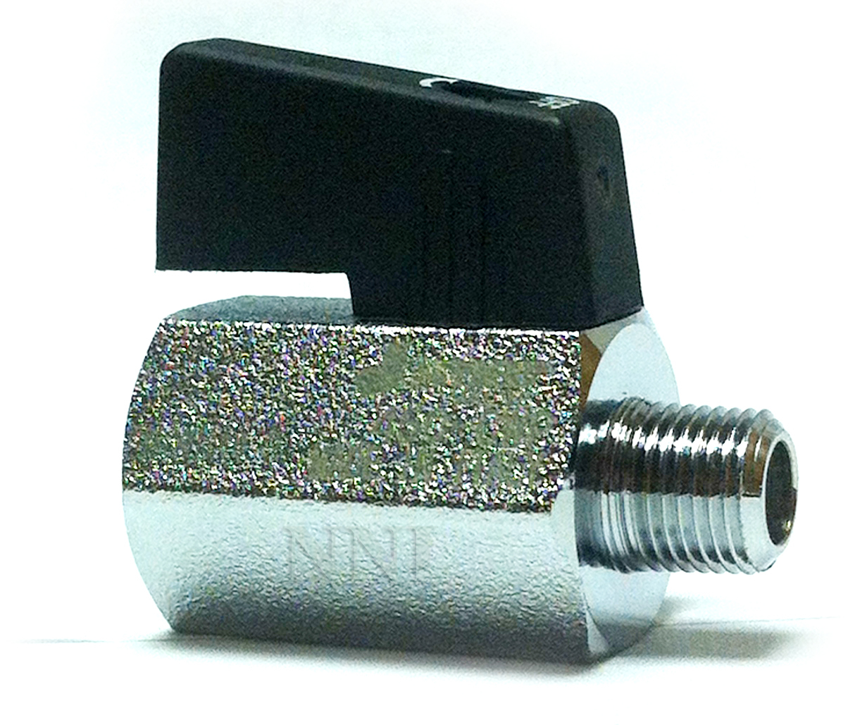 1/8″ Mini Ball Valve Chrome plated, F x M, manual reverse trailer lock out valve