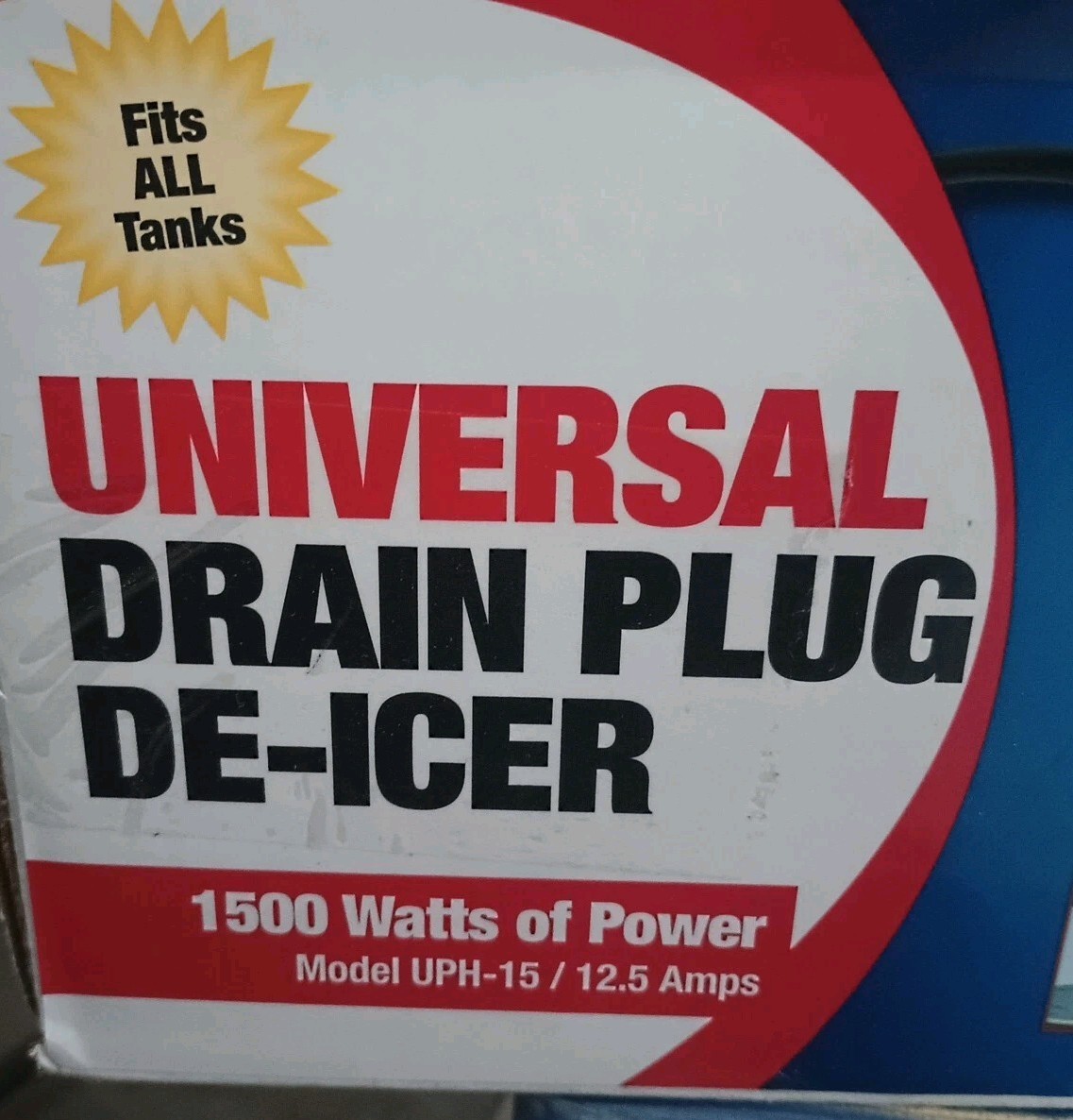 Farm Innovators UPH-15 Universal Livestock Water Tank 1500W Drain Plug De-Icer