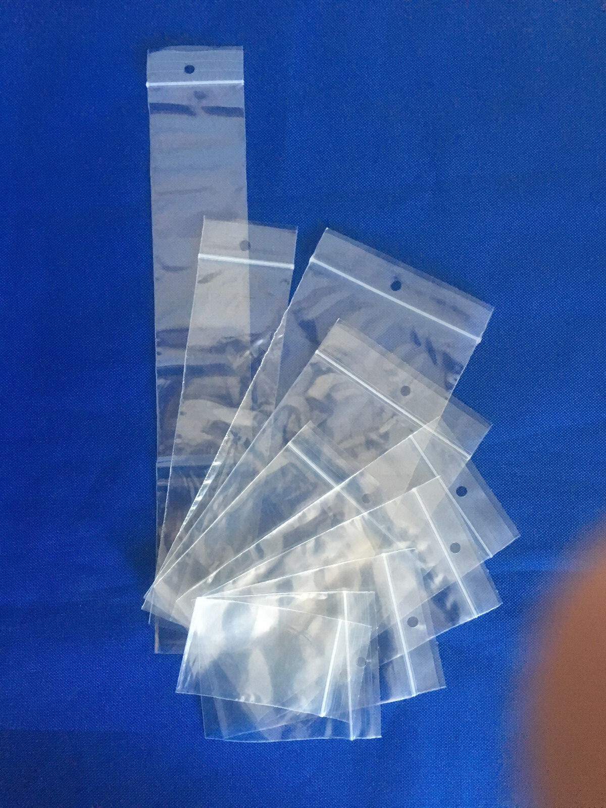 Clear Zipper Zip-Lock Seal Top Reclosable Hang Hole Plastic Poly Bags 2Mil 2-MIL