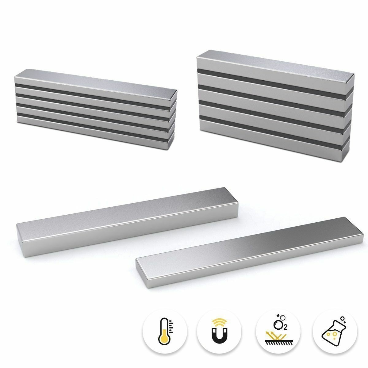 Lot10-50 N52 Strong Neodymium Magnets Rare Earth Lifting Magnets 60x10x5/3mm