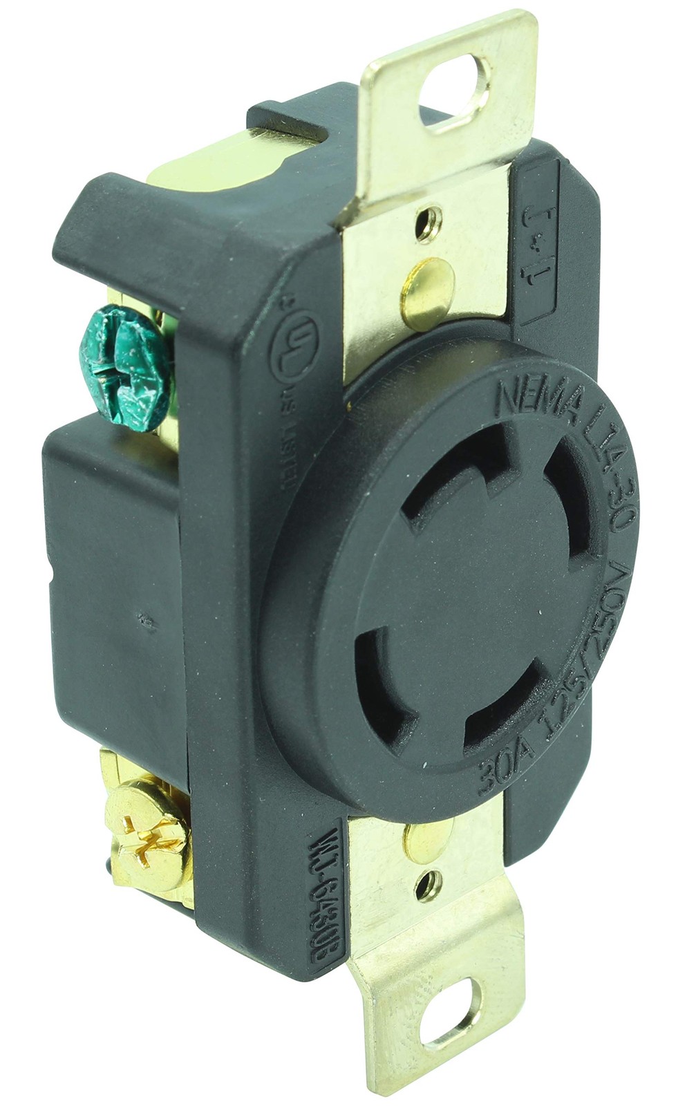 Journeyman-Pro 2710, NEMA L14-30R, 30A 125/250 Volt, Flush Mounting Locking Rece