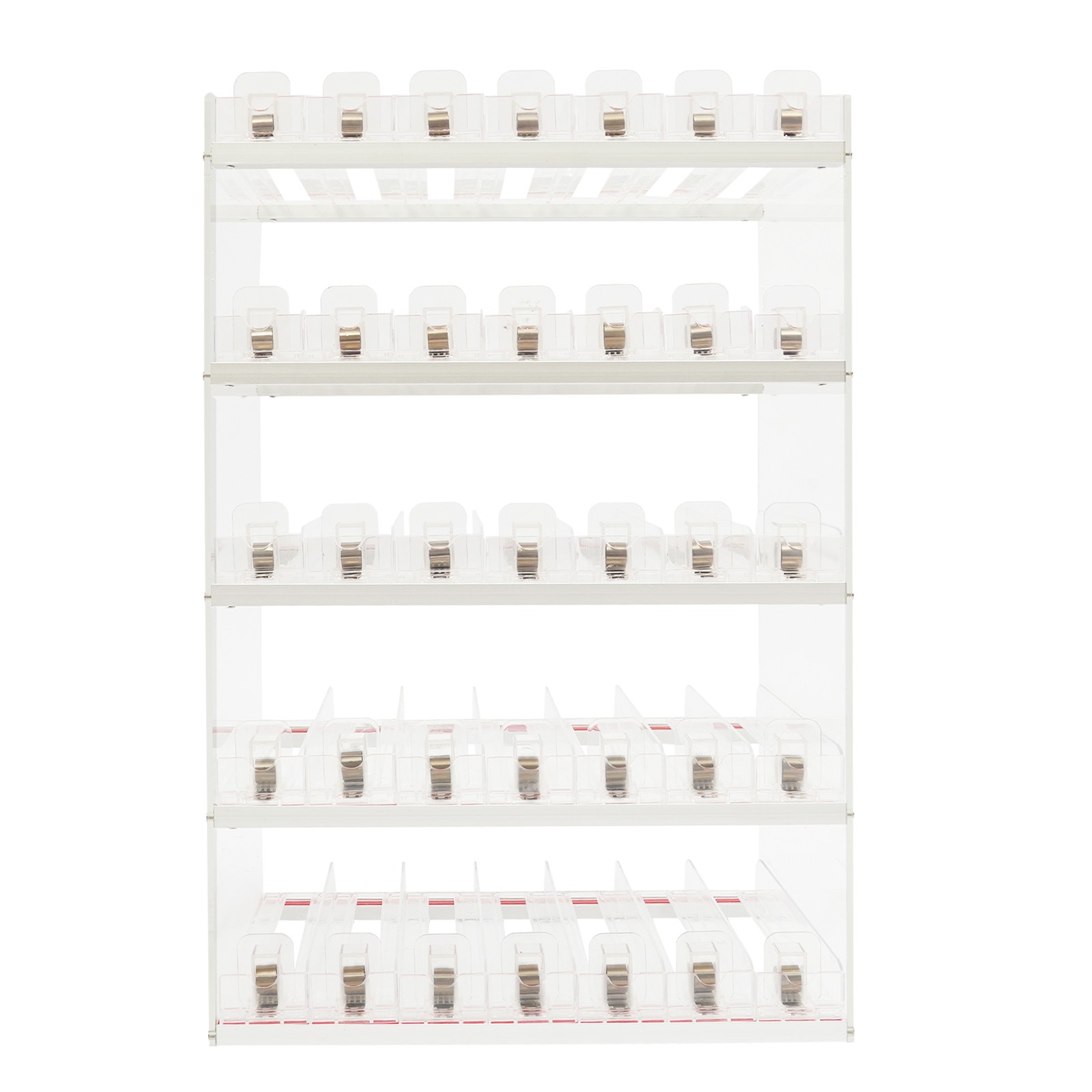Wall Mounted Acrylic Cigarette Display Organizer With Auto Cigarette Pusher