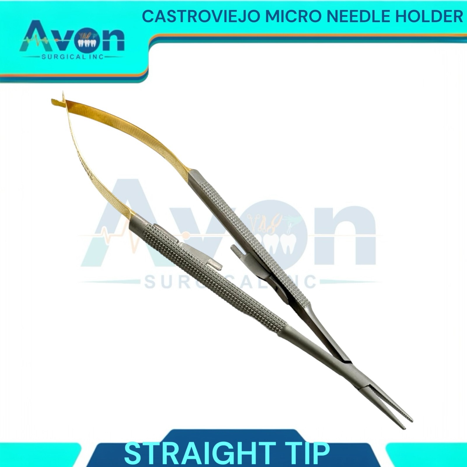 NEW GERMAN Castroviejo Micro Needle Holder STRAIGHT SURGICAL DENTAL INSTRUMENTS