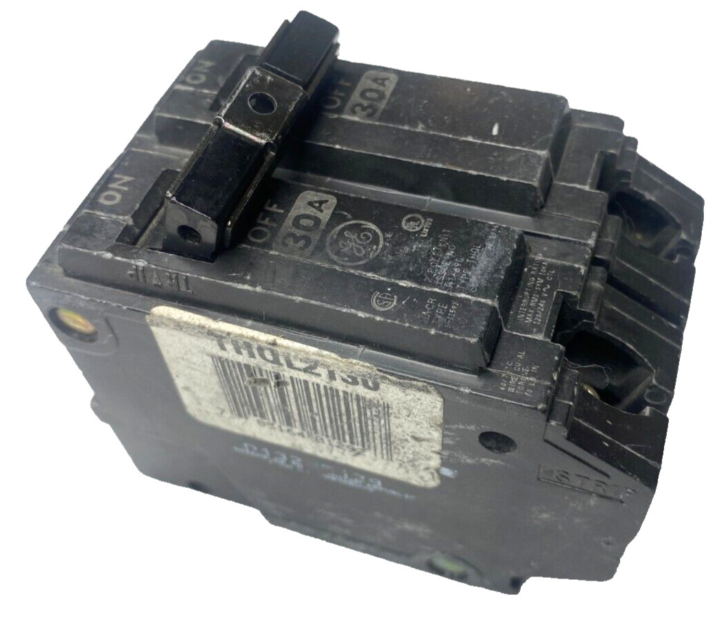 30A GE THQL2130 Circuit Breaker 30 Amp 2 Pole 10kA@120/240V Internal Common Trip