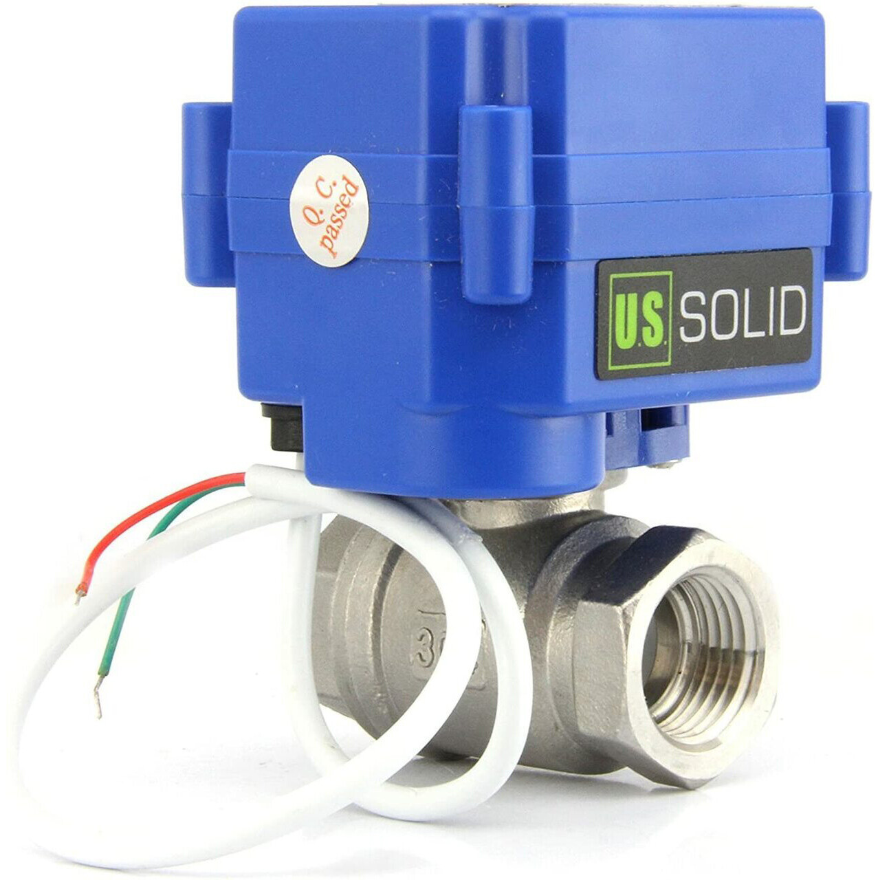 U.S. Solid 3/4″ NPT Motorized Ball Valve N/C 110/115/120/220/240VAC 2-Wire SS304