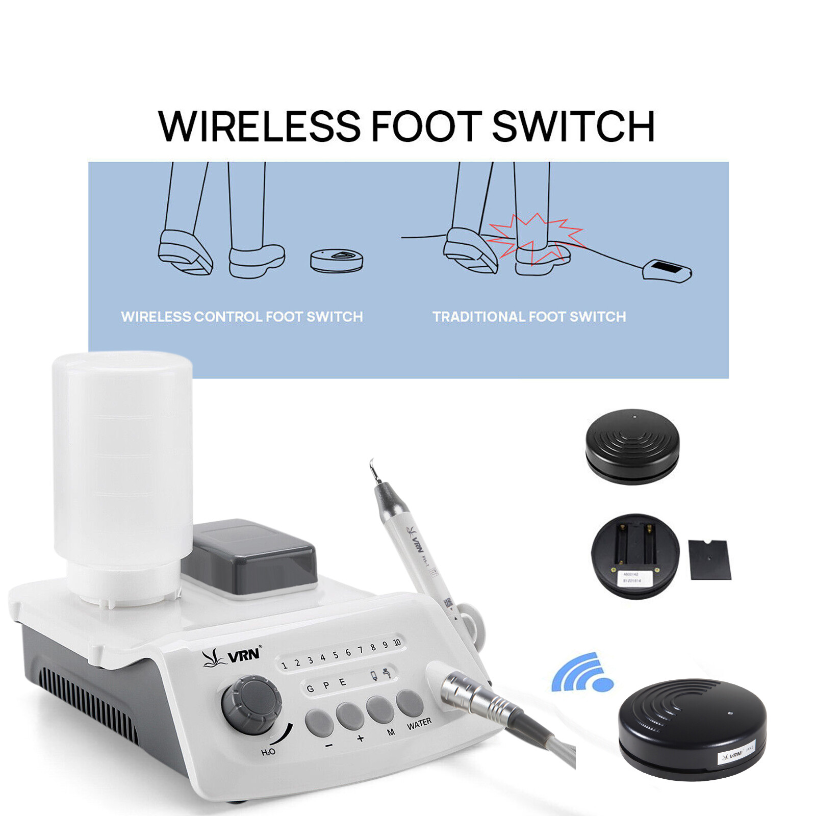 VRN Dental Ultrasonic Scaler with LED handpiece / Air Scaler 2Hole / 4Hole