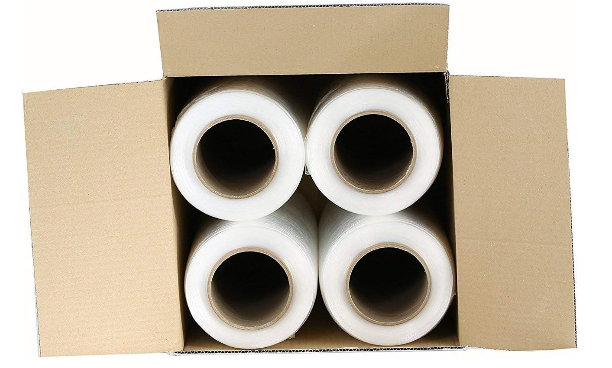 18″ x 1500FT Pre-Stretched Pallet Wrap Film Hand Wrap 33 Gauge – 4 Rolls