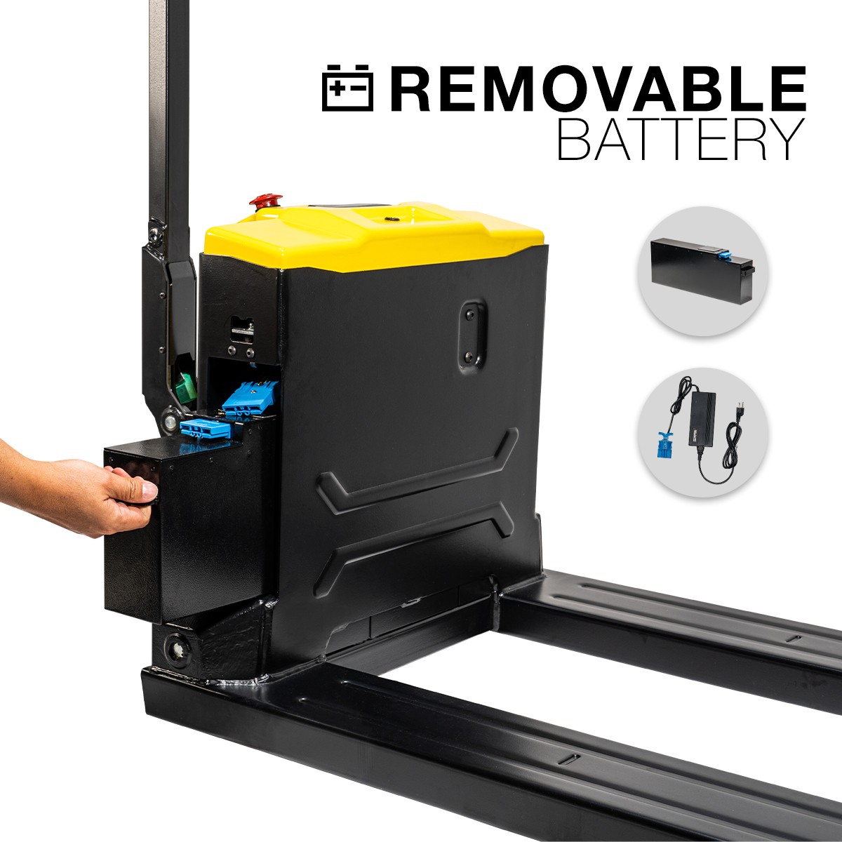 Stark USA 2-Pieces Fully-Electric Pallet Jack 3,300LBS Motorized 1.5T Jack Set
