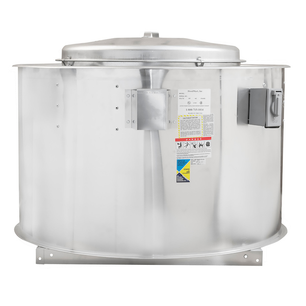 HoodMart 4000 CFM, 1240 RPM, 1 PH Belt Drive Centrifugal Upblast Exhaust Fan