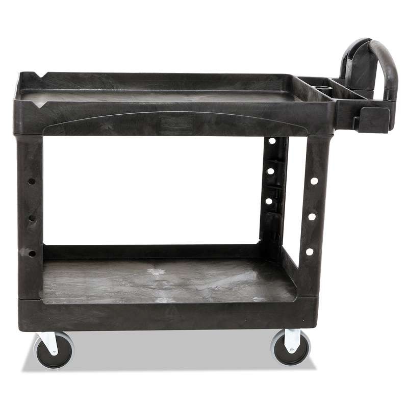 Rubbermaid? Commercial Heavy-Duty Utility Cart, Two-Shelf, 25-1/4w x 44d x 39h,