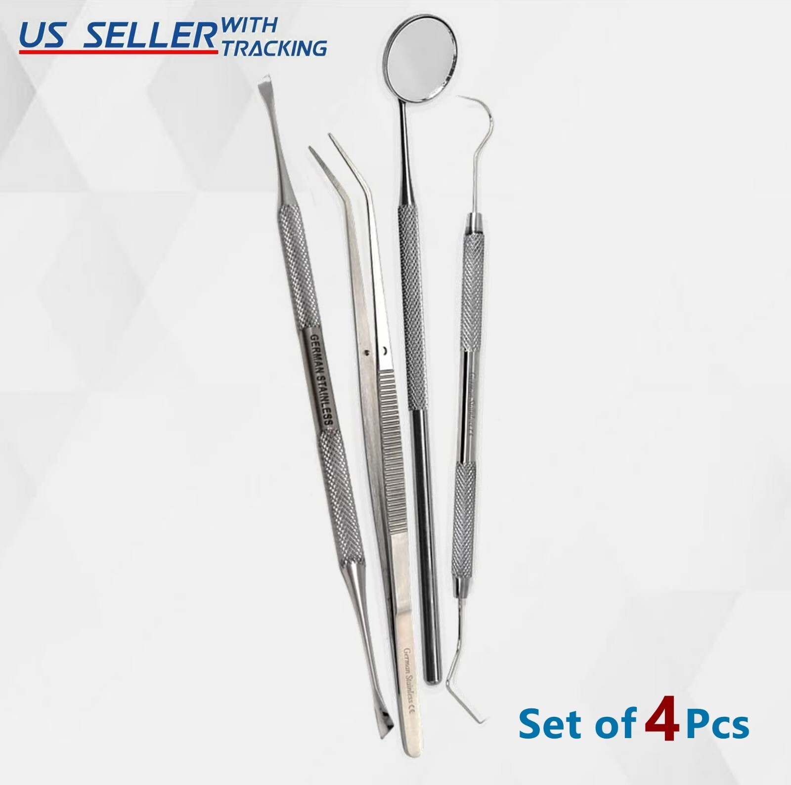 Dental Teeth Cleaning Kit Dentist Floss Plaque Remover Oral Care Tooth Tools 4x