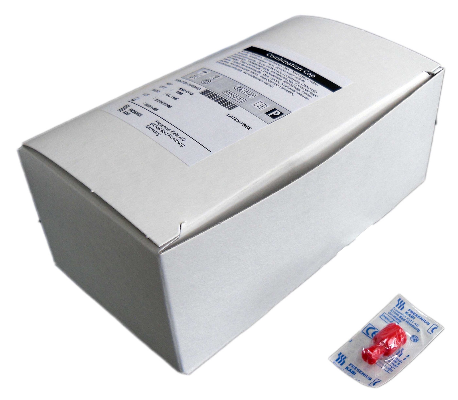 Luer Lock Combination Caps/Lids Sterile Sealing Caps for Disposable Syringes Red