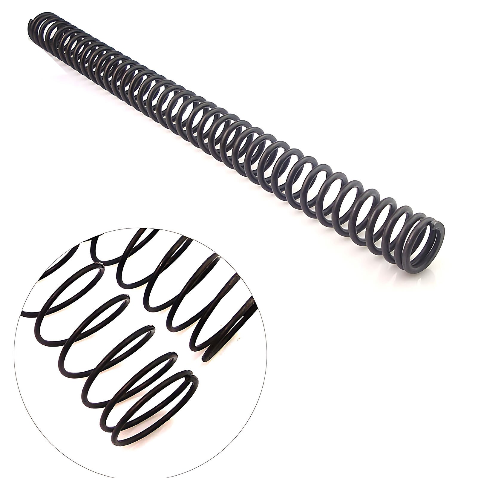 0.3-6mm Wire Dia Black Spring Steel Compression Spring Length 305mm Small Spring