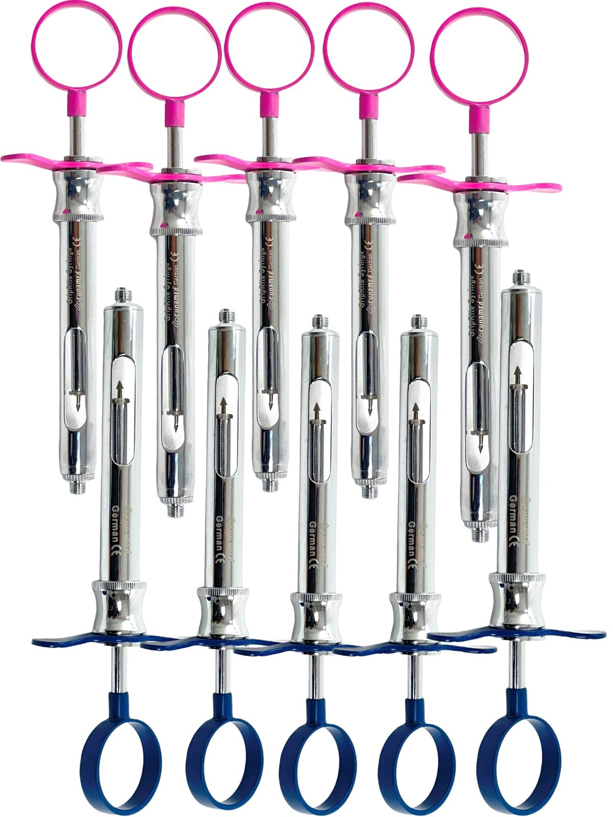 German Dental Anesthetic Self Aspirating Syringes 1.8ml Auto Passive Syringe-Blu