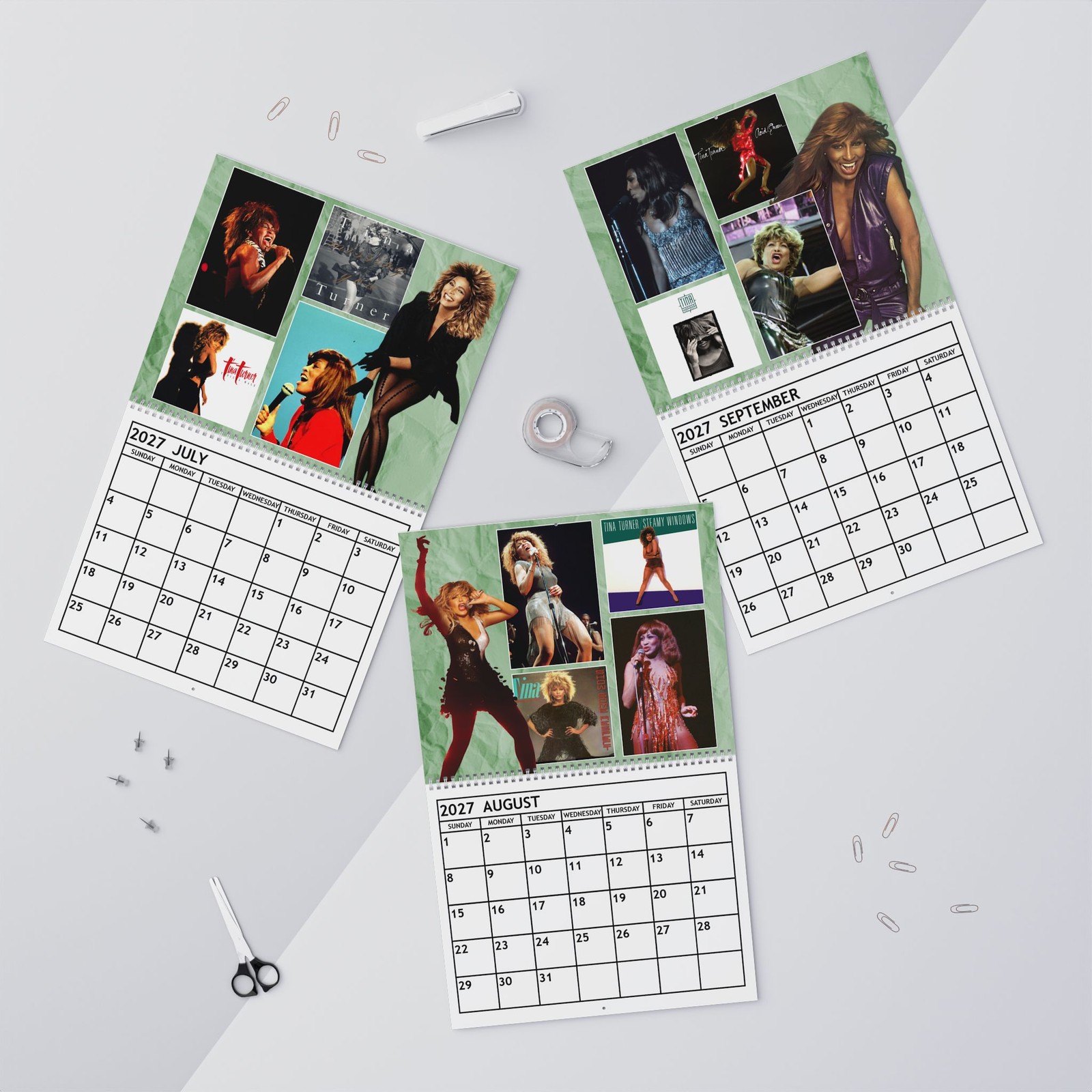 Tina Turner 2027 Wall Calendar – Home Decor, Music Fan Gifts, Monthly
