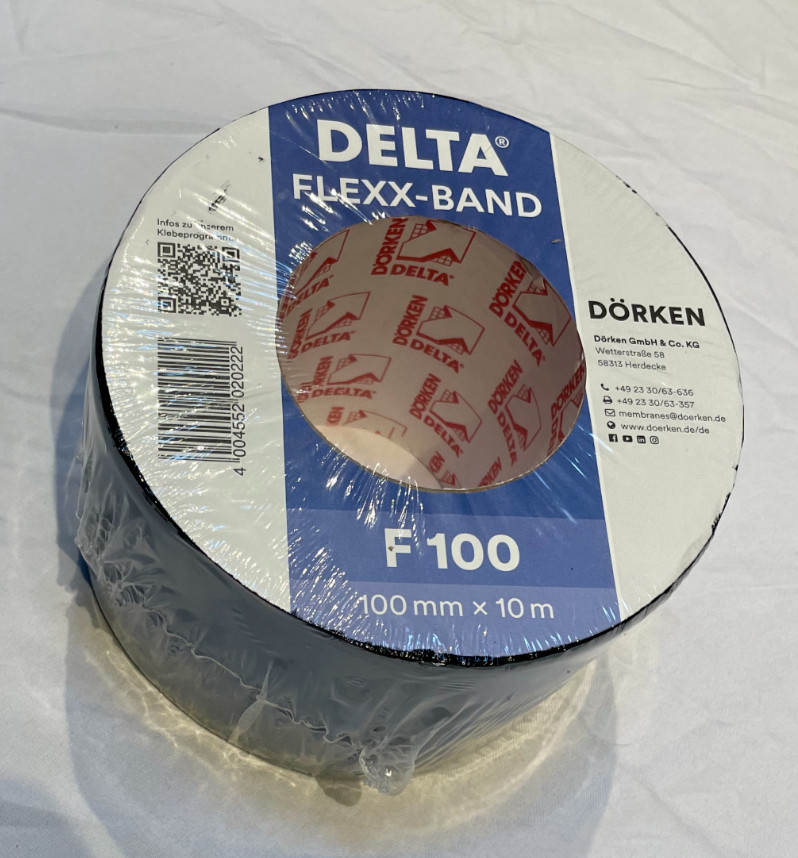 Delta Flexx Band F-100 DORKEN, Joint Waterproofing Adhesive Tape 4″ x 33 ft Roll