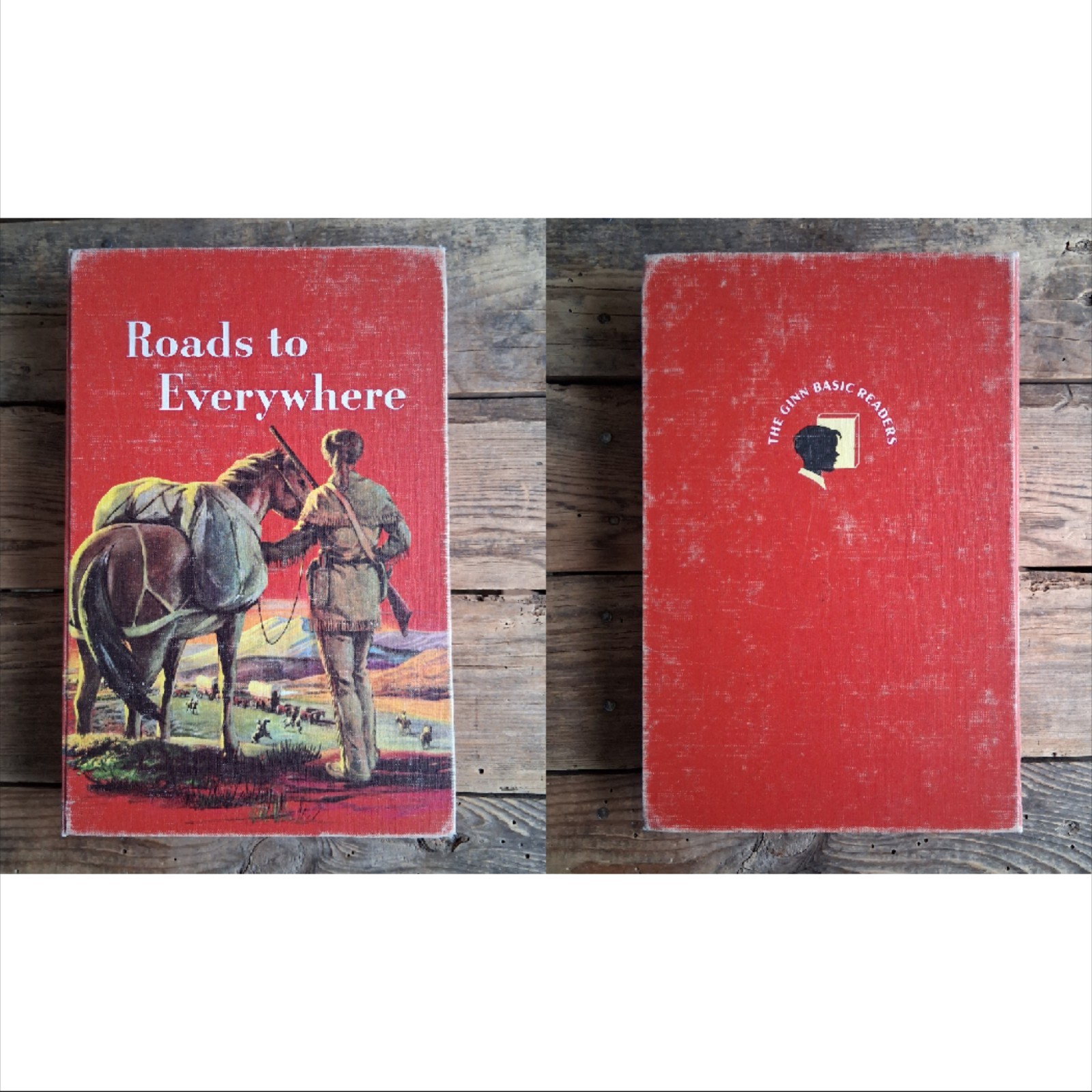 Handmade Junk Journal Vintage Textbook Cover Roads To Everywhere Blank Diary