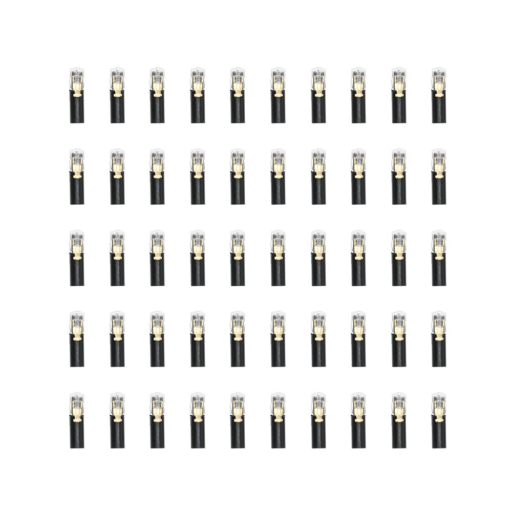 50PCS/Set Plug-In Quick Wire Connector Kit 1-Pin Reusable Clamp Terminal Block