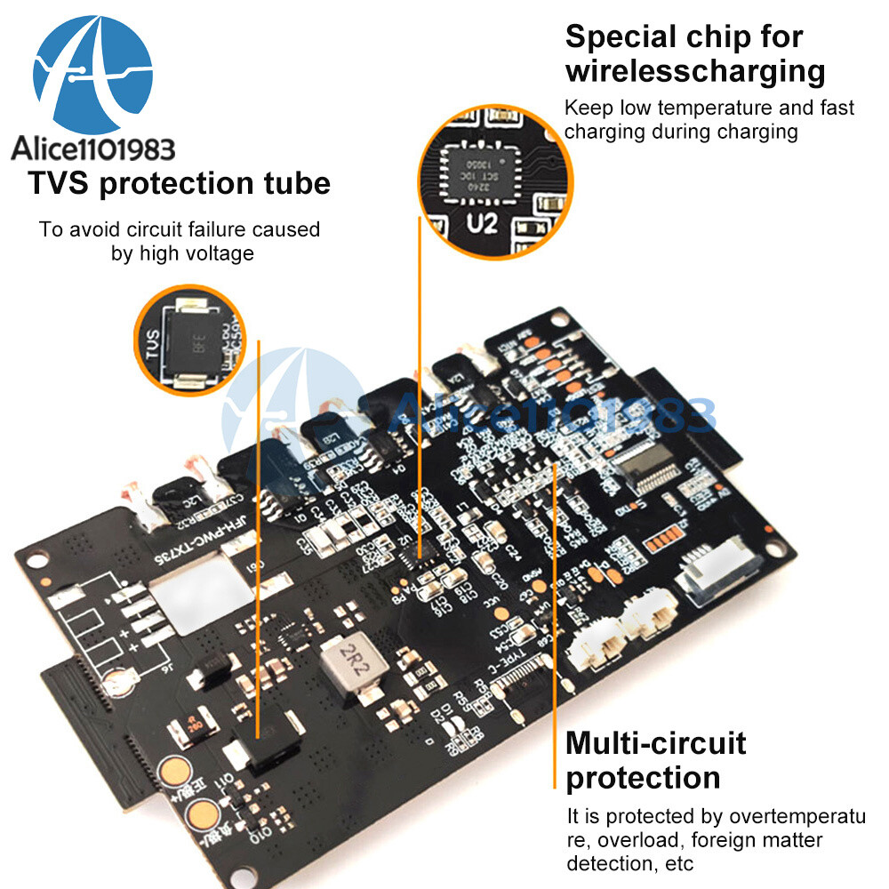 20W Car 3-coil Wireless Fast Charging Transmitter Circuit Board 9-32V