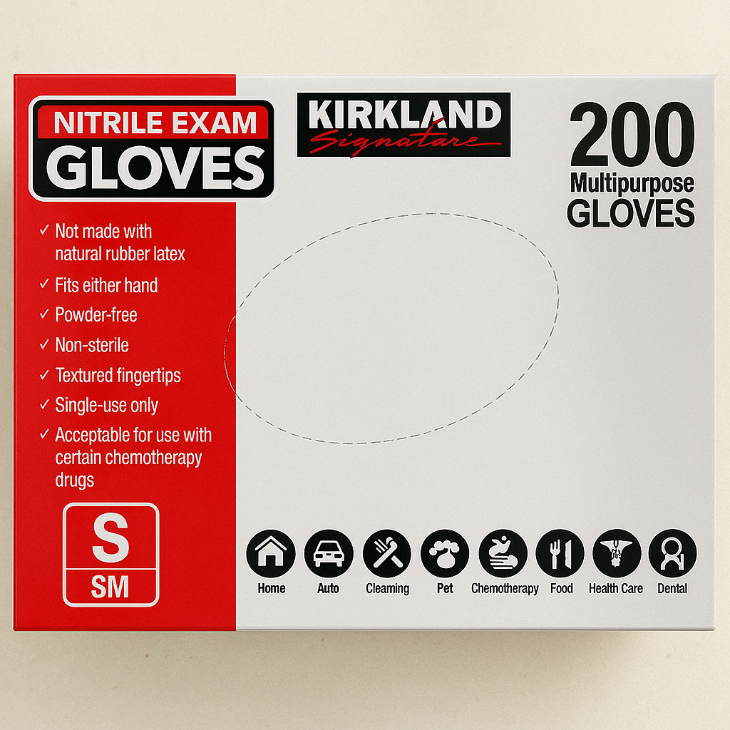 Kirkland Signature Nitrile Exam Gloves Small Powder-Free Latex-Free – 200 Count