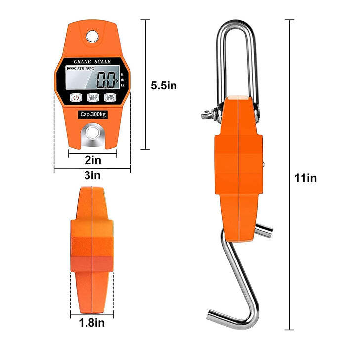 SellEton SL-931 Portable Industrial Hanging Scale 600lb x 0.2lb / 300kg x 0.1 kg