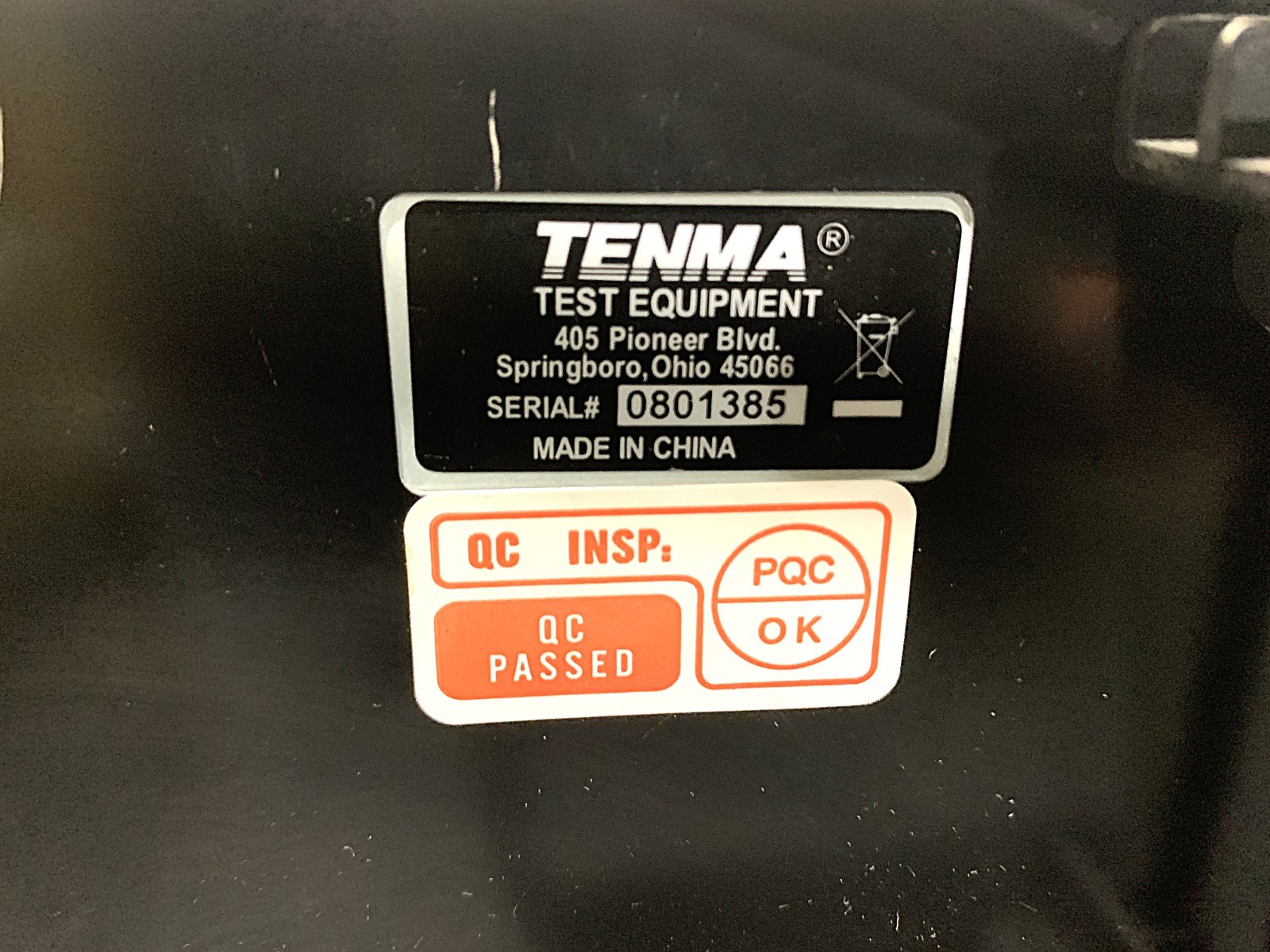 Tenma Oscilloscope 20Mhz With Built in FG MPN/72-6805, Damaged Handle, Tested