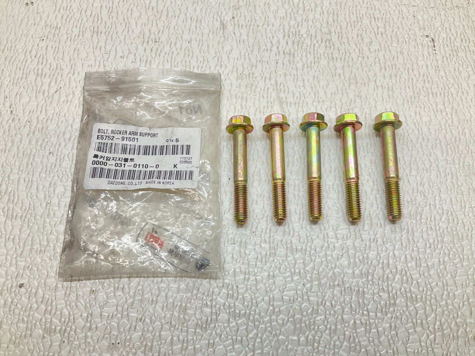 Daedong Kioti E5752-91501 Rocker Arm Bolt E575291501 E5752 Bag of 5 New (TSC)