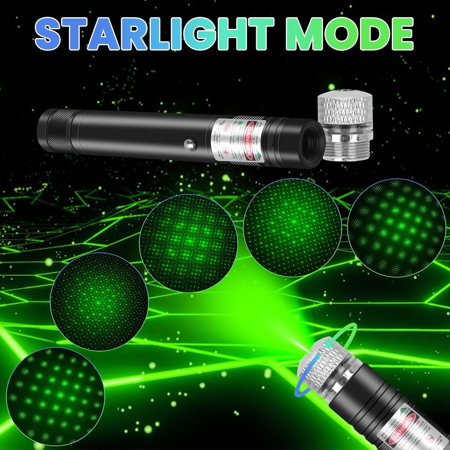 Rechargeable Green Laser Pointer Long Range Beam Astronomy Pen